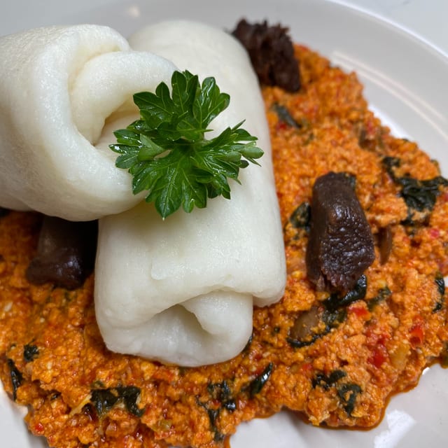 Egusi or Efo Riro.